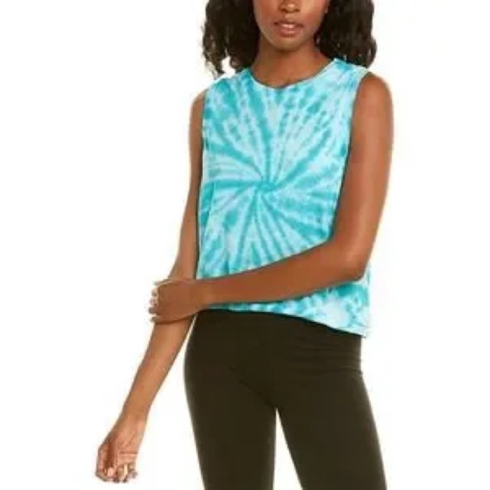 Sleeveless Tie-Dye Tank Top - Blue
